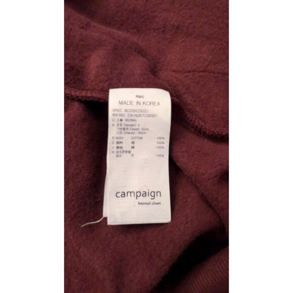 Beyond Closet Campaign Burgundy & Navy Blue Button Closure Cardigan, Pockets, LG - Picture 10 of 10